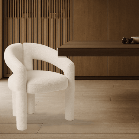 Design Esszimmerstuhl Ivor Bouclé Maro - Vollständig Stoff 