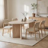 Sablin Esstisch Melamin Travertin 180x89,5x75 cm 