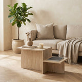 Couchtisch Beige Marmorlook Melamin Eterna 