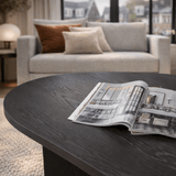 Wohnzimmertisch Sable Lumiere Schwarz 119x60 cm Melamin 