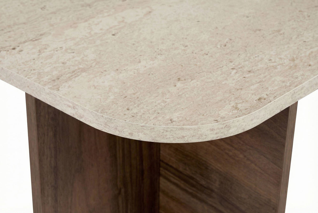 Couchtisch aus Walnuss-Melamin – Japandi – 120 x 60 cm – Akira