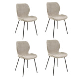Set von 4 Esszimmerstühlen Argo Bouclé Sand 