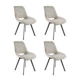 Set von 4 Esszimmerstühlen Riviera Rich Sand drehbar 