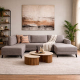 Schlafsofa Beiger Stoff – U-Sofa – XXL 300 x 202 x 152 cm – Belen