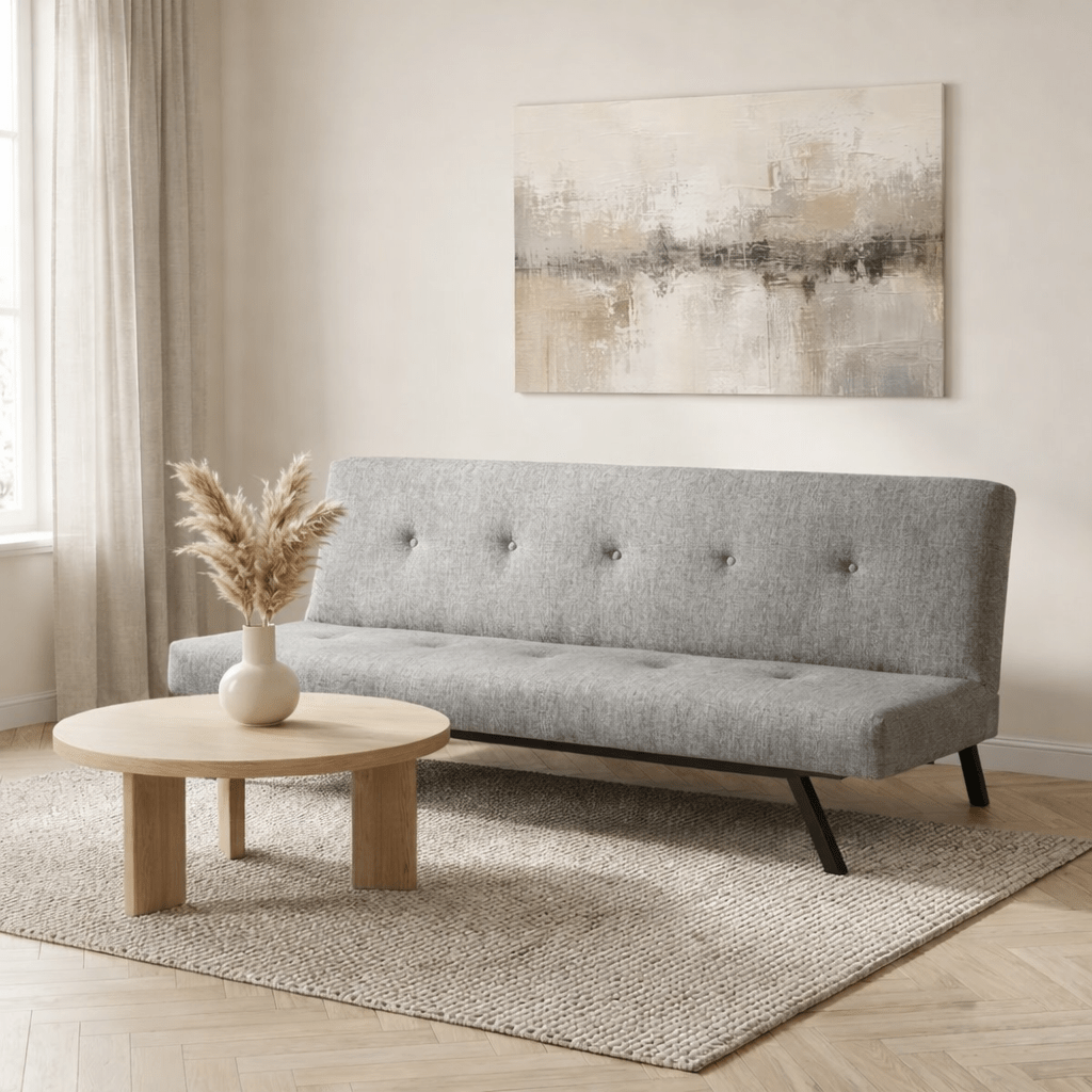Schlafsofa Hellgrauer Stoff-3-Sitzer – 180 cm – ohne Armlehnen – Zoly – Dimehouse