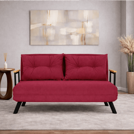 2-Sitzer-Schlafsofa Sando Maroon