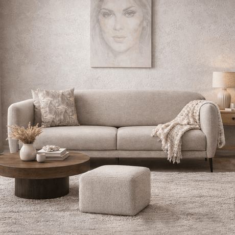 3-Sitzer-Schlafsofa Venus Creme