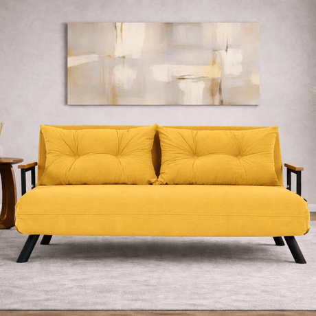 2-Sitzer-Schlafsofa Sando Senf