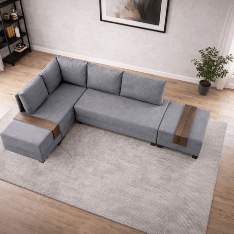 Ecksofa mit Schlaffunktion Left Fly Grey