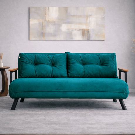 2-Sitzer-Schlafsofa Sando Petrol Green