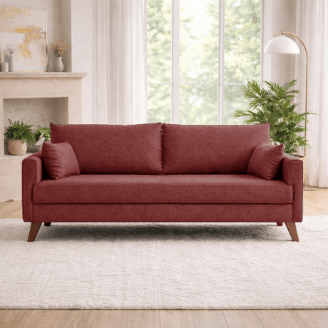 3-Sitzer-Schlafsofa Bella Claret Red