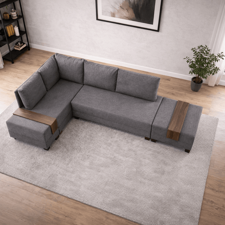 Ecksofa mit Schlaffunktion Left Fly Brown