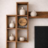 TV Meubels - TV Meubel Set Iona Walnoot Melamine 180x48,6x35 cm - Dimehouse