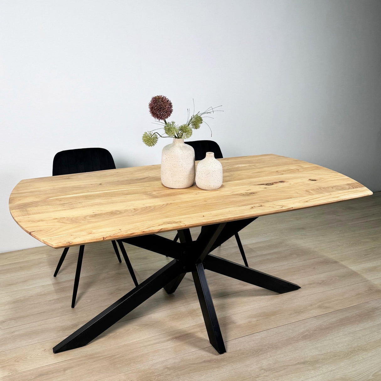 Ausziehbarer Esstisch Mack Dänisch ovaler Akaziahout 175-275x90 cm