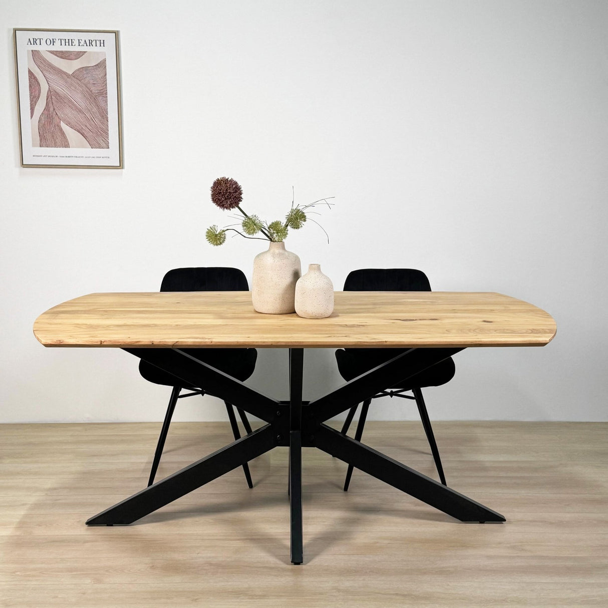 Ausziehbarer Esstisch Mack Dänisch ovaler Akaziahout 175-275x90 cm