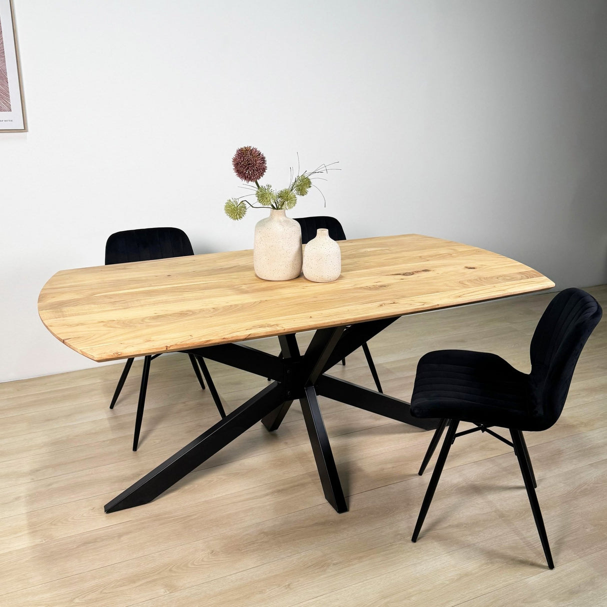 Ausziehbarer Esstisch Mack Dänisch ovaler Akaziahout 175-275x90 cm