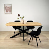 Ausziehbarer Esstisch Mack Dänisch ovaler Akaziahout 175-275x90 cm