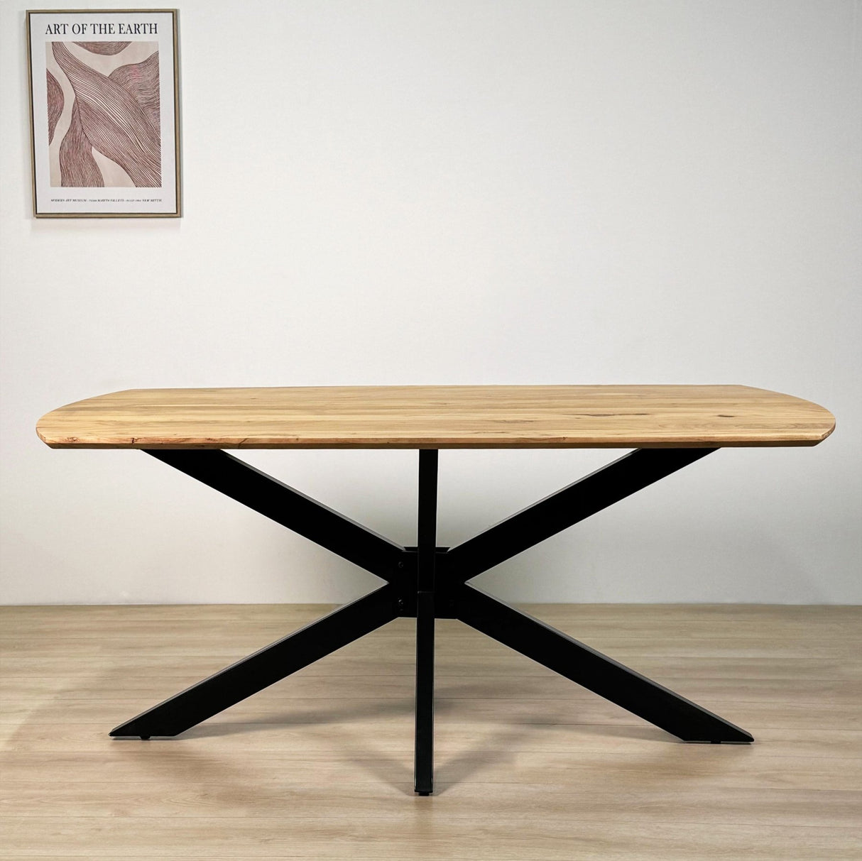 Ausziehbarer Esstisch Mack Dänisch ovaler Akaziahout 175-275x90 cm