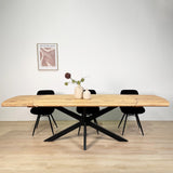 Ausziehbarer Esstisch Mack Dänisch ovaler Akaziahout 175-275x90 cm