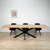Ausziehbarer Esstisch Mack Dänisch ovaler Akaziahout 175-275x90 cm