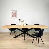 Ausziehbarer Esstisch Mack Dänisch ovaler Akaziahout 175-275x90 cm