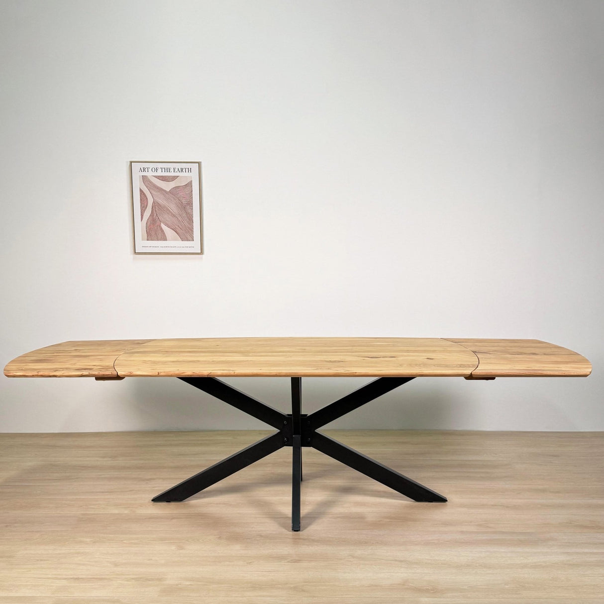 Ausziehbarer Esstisch Mack Dänisch ovaler Akaziahout 175-275x90 cm