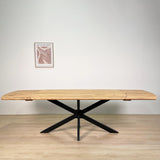 Ausziehbarer Esstisch Mack Dänisch ovaler Akaziahout 175-275x90 cm
