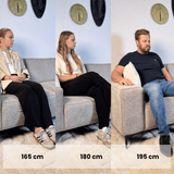 Ecksofa Ravi Chenille meliert grau – links