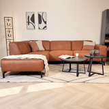 Ecksofa Cognac Ruboost Eco-Leder Barin - links 