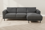 Modernes Ecksofa Rechts Anthrazit Stoff Aniko mit Chaiselongue 238x142x78 cm