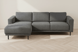 Modernes Ecksofa Links Anthrazit Stoff Aniko mit Chaiselongue 238x142x78 cm