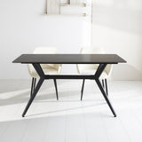 Eettafel Grace Black Dimehouse Zwart LxBxH 160x94x13 Sintered stone Sfeerfoto schuin vooraanzicht