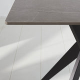 Eettafel Grace Grey Dimehouse Grijs LxBxH 215x105x10 Sintered stone Sfeerfoto schuin vooraanzicht