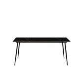 Eettafel Jules Black Dimehouse Zwart LxBxH 78x27x10 Sintered stone Witfoto schuin vooraanzicht