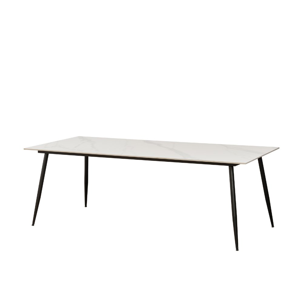 Eettafel Jules White Dimehouse Wit LxBxH 78x27x10 Sintered stone Witfoto schuin vooraanzicht