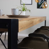 Eettafel Colorado Dimehouse Bruin LxBxH 205x105x15 Mangohout Sfeerfoto detail