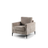 Fauteuil Flora DH Interior Beige Stof Witfoto schuin vooraanzicht