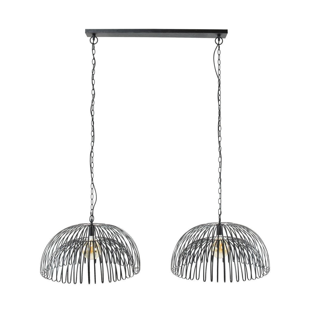 Hanglamp Bernhard DH Interior Charcoal LxBxH 73x73x56 Metaal Witfoto vooraanzicht