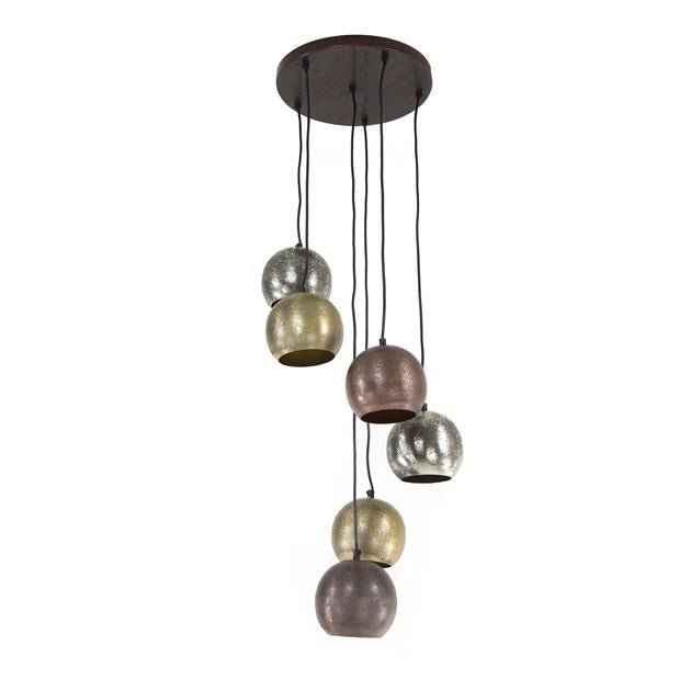 Hanglamp Berns DH Interior Nikkel LxBxH 47x43x25 Nikkel Witfoto schuin vooraanzicht