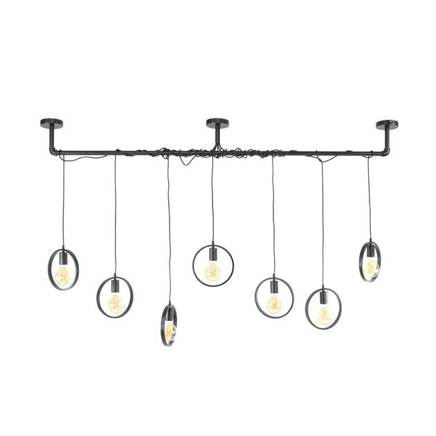 Hanglamp Hennes DH Interior Charcoal LxBxH 58x32x22 Metaal Witfoto vooraanzicht