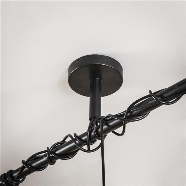 Hanglamp Hennes DH Interior Charcoal LxBxH 58x32x22 Metaal Sfeerfoto detail