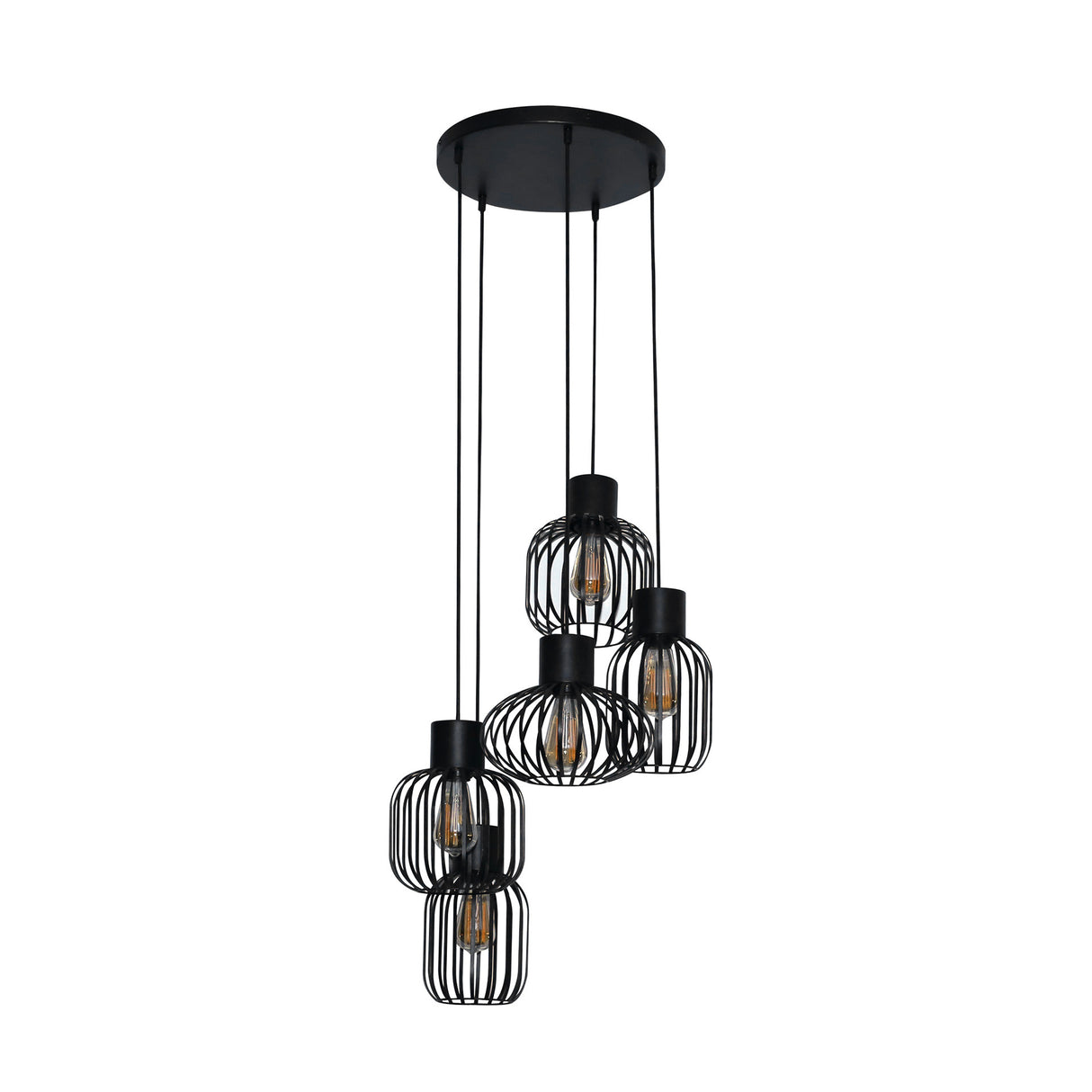 Hanglamp Hannes DH Interior Charcoal LxBxH 51x51x19 Metaal Witfoto vooraanzicht