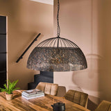 Hanglamp Armoor DH Interior Bruin LxBxH 85x85x49 Zwart bruin Sfeerfoto schuin vooraanzicht