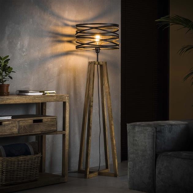 Vloerlamp Twist DH Interior Grijs LxBxH 113x48x47 Slate grey Sfeerfoto schuin vooraanzicht