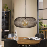 Hanglamp Jill DH Interior Zwart LxBxH 75x75x40 Nikkel Sfeerfoto schuin vooraanzicht