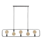 Hanglamp Stephanie DH Interior Zilver LxBxH 132x29x7 Zilver Witfoto vooraanzicht