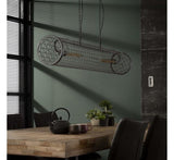 Hanglamp Roan DH Interior Grijs LxBxH 121x30x23 Slate grey Sfeerfoto schuin vooraanzicht