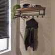 Garderobe Daya DH Interior Saja LxBxH 105x30x30 Saja Holz Stimmungsvolles Foto diagonale Vorderansicht