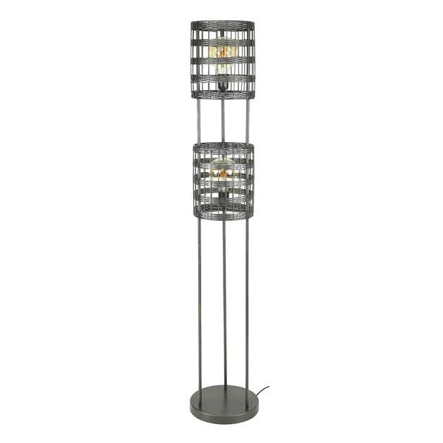 Vloerlamp Mori DH Interior Zwart LxBxH 172x35x35 Nikkel Witfoto vooraanzicht