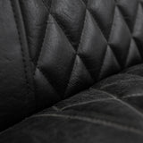 Fauteuil Peter Dimehouse Zwart LxBxH 68x63x45 Kunstleer Sfeerfoto detail